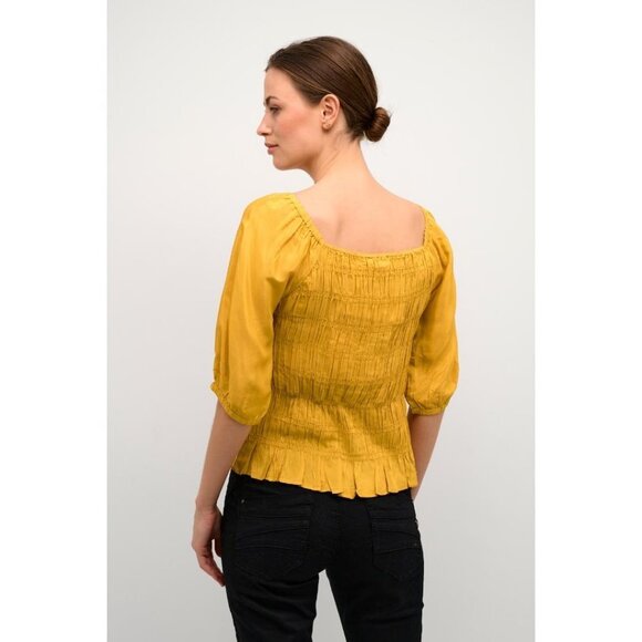 NWT CREAM Yellow Almas Blouse - Picture 3 of 11